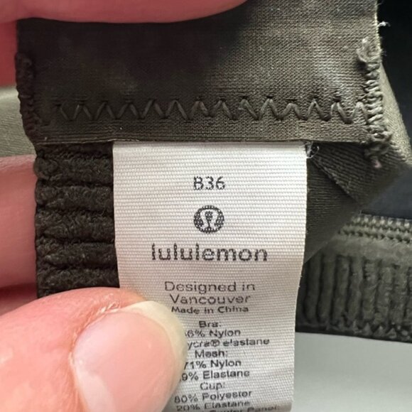 Lululemon Swift Speed Bra High Support Dark Olive 36B - Picture 4 of 4